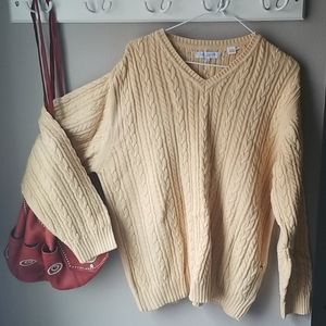 Well loved oversized sweater, yellow